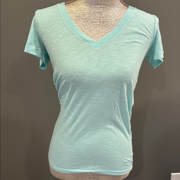 Light Blue V-Neck Women's Top - Picture 1 of 1